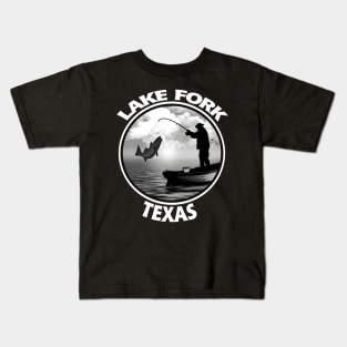 Lake Fork Texas  Fishing Boating Outdoor Life Wood County Texas Kids T-Shirt